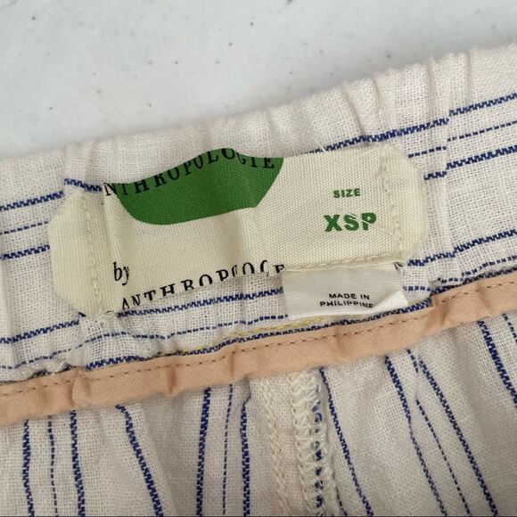 Anthropologie Striped Cream and Blue Trousers - Picture 7 of 11